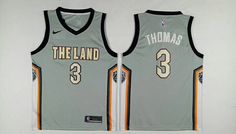 Men Cleveland Cavaliers #3 Thomas Grey City Edition Nike NBA Jerseys->cleveland cavaliers->NBA Jersey